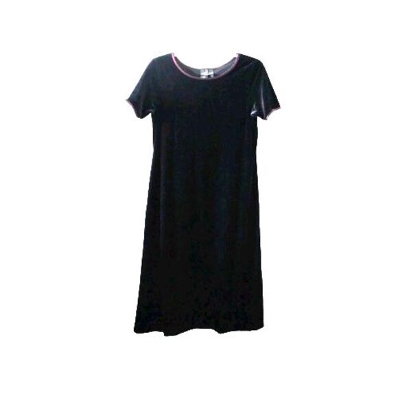 Carole Little Maxi Party Cocktail  Dress Short Sleeve Purple Velvet Size 16 - Picture 2 of 6